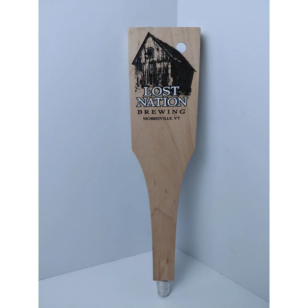 Lost Nation Brewing Wooden Beer Tap Handle Morrisville, Vermont Mancave